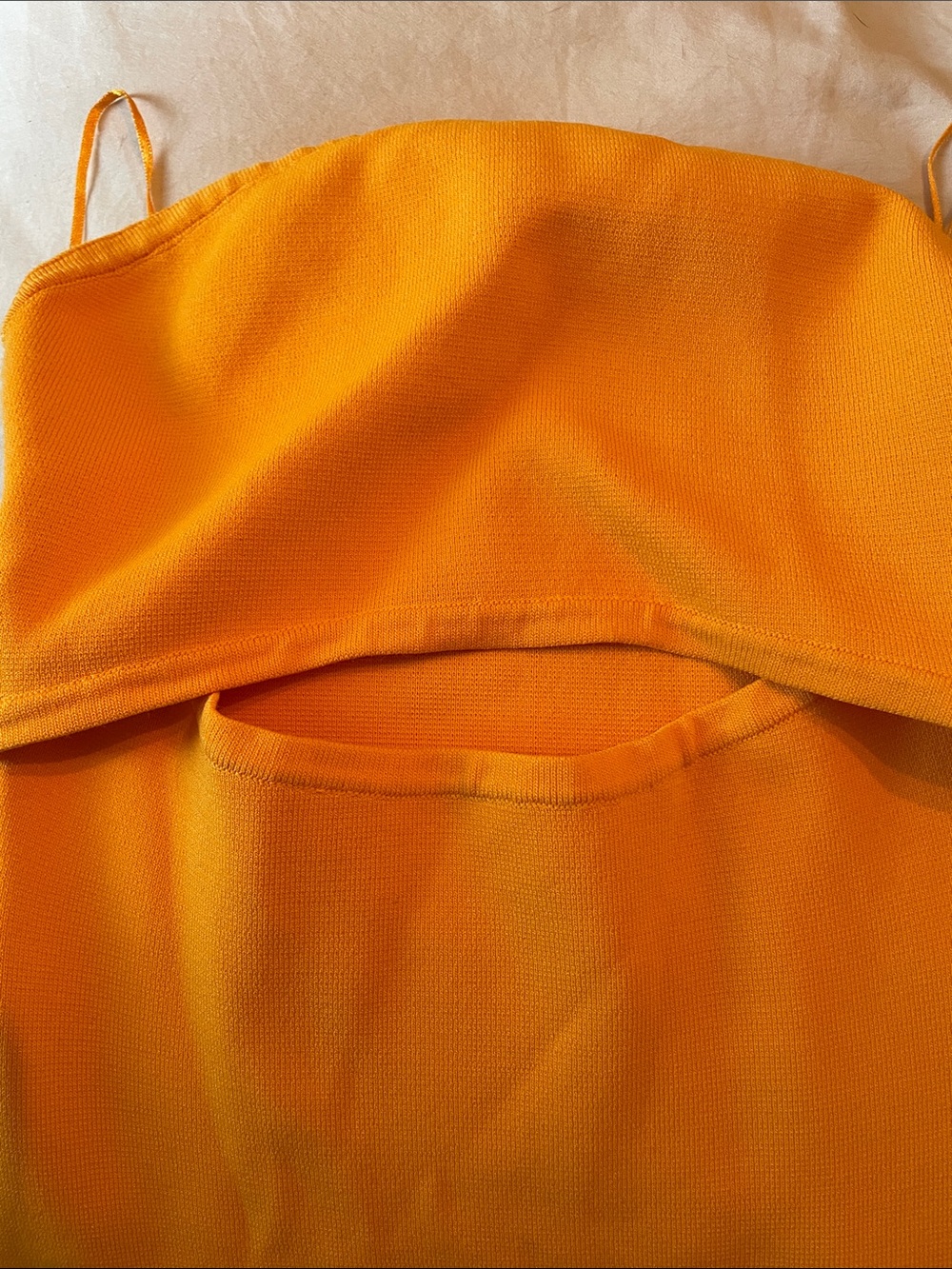 Express Orange  Body Contour dress midi - Picture 2 of 4
